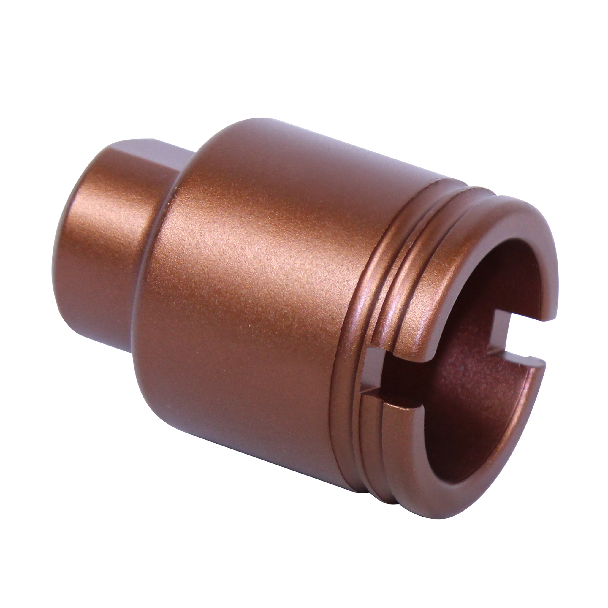 AR .308 Cal Stubby Slim Compact Flash Can (Anodized Bronze)