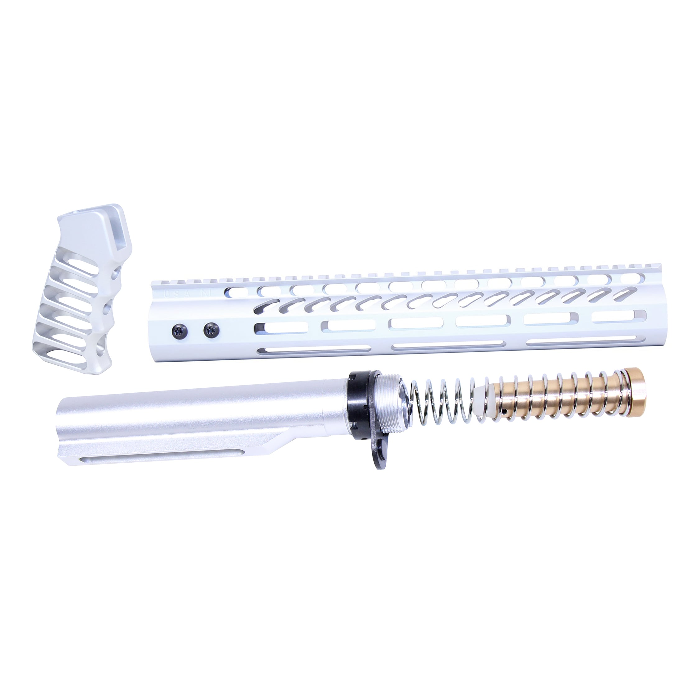 AR-15 12" Pistol Brace Build Kit With Milspec Buffer Tube (Anodized Clear)